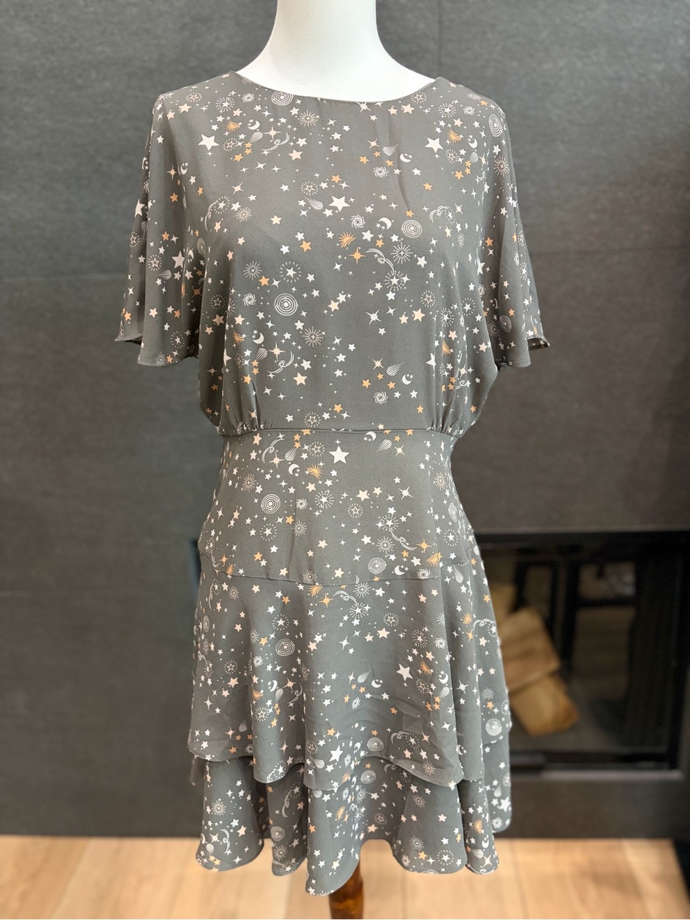 Harper Wren Celestial Star Constellation Mini Dress Size Medium
